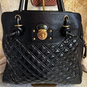 Marc Jacobs Quilted Leather Bag with Gold Hardware